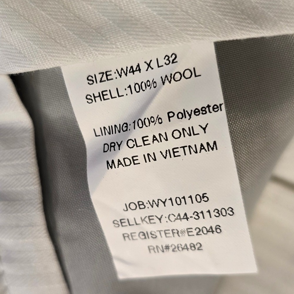 Concepts by Claiborne Mens 50R Wool Pinstripe Suit Black Blue Two Piece 50 R - Picture 11 of 12